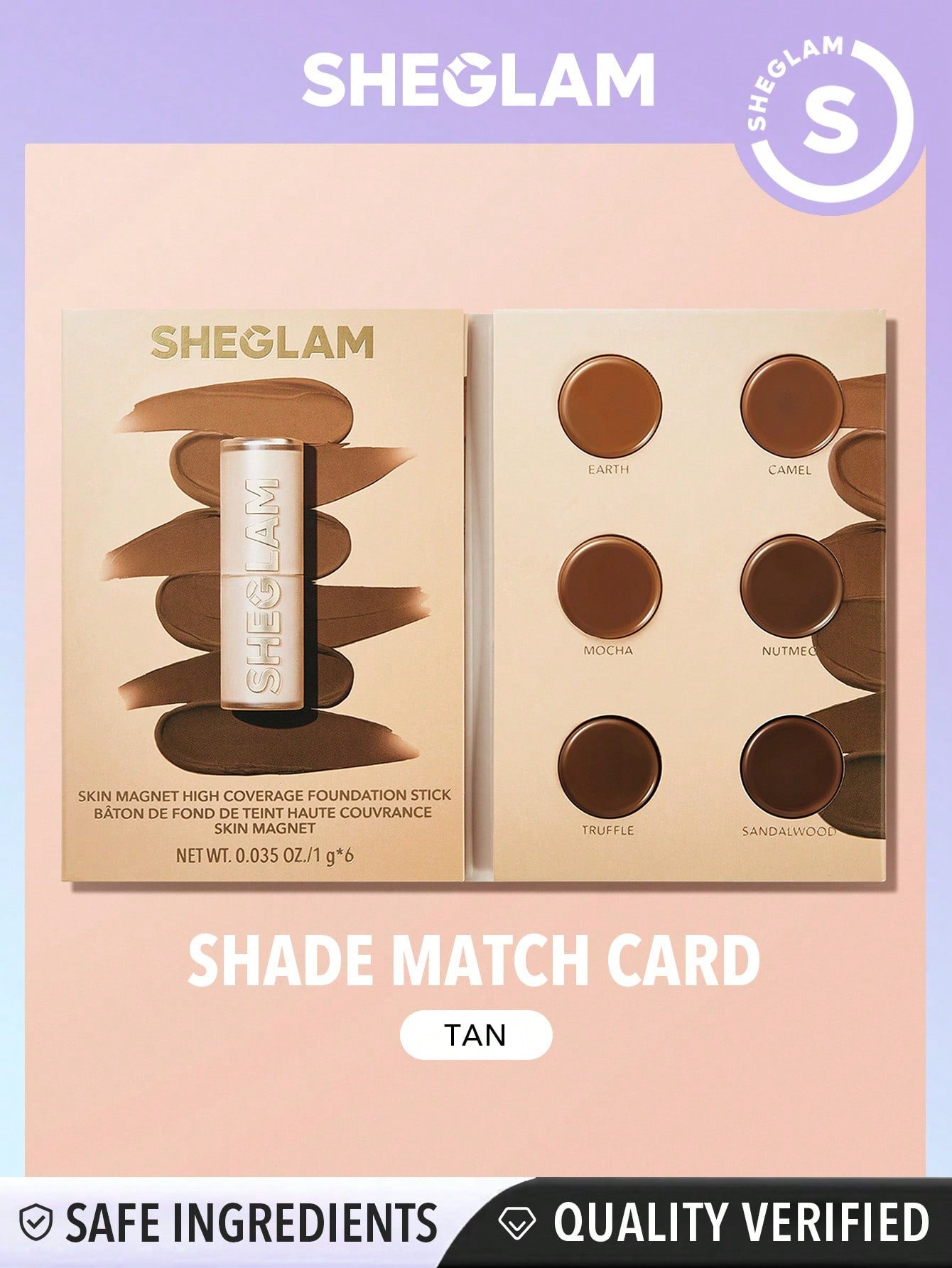 SHEGLAM Skin Magnet High Coverage Foundation Stick-Light Xmas Christmas Gift Winter Y2K Black Friday