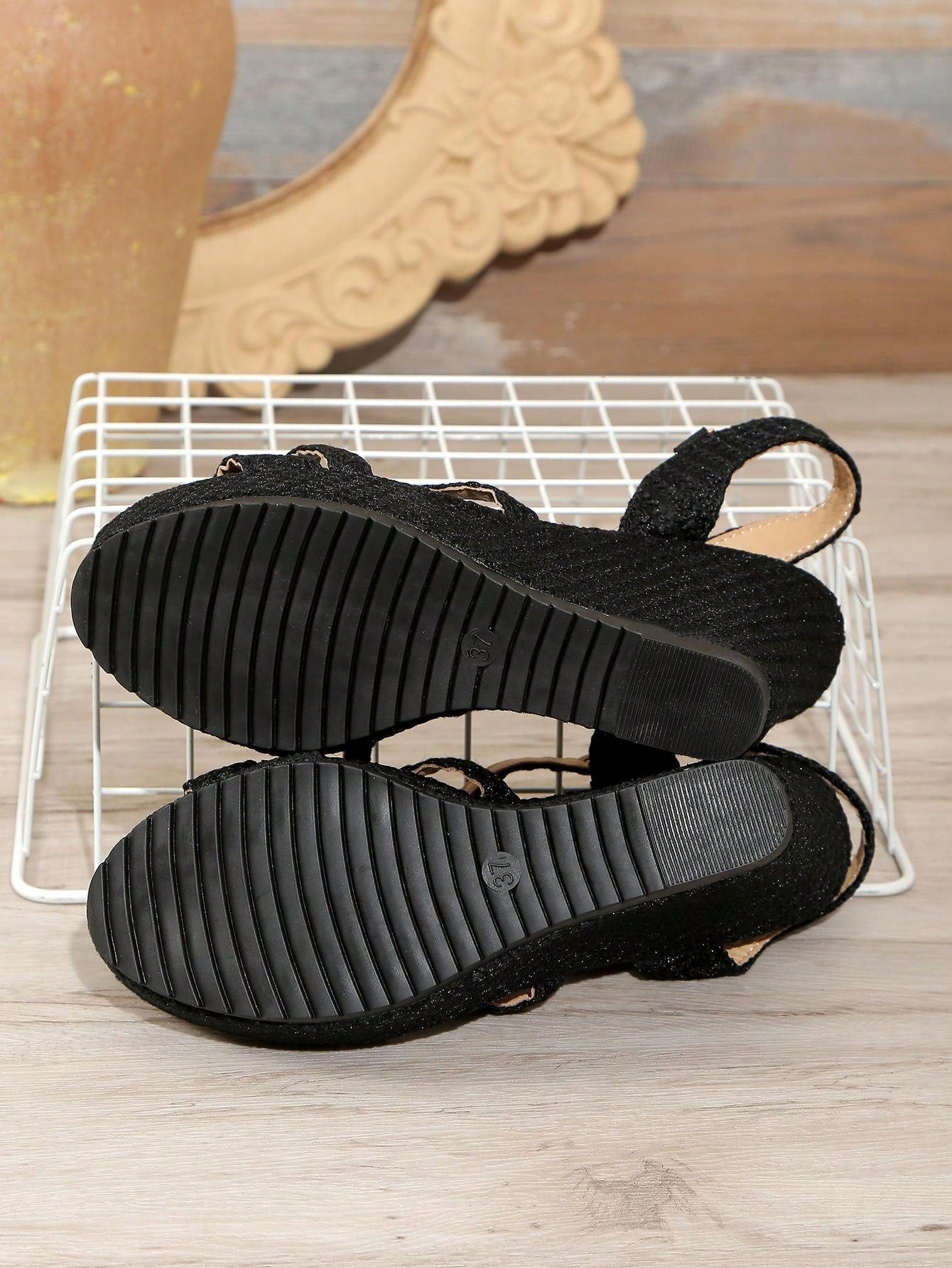 New Summer Women's Platform Wedge Sandals, Crisscross Straps, Peep Toe High Heels, Waterproof Thick Soled Sandals, 35-43