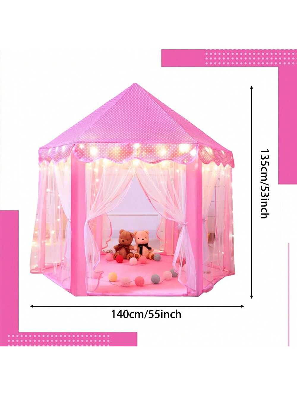 Christmas Decoration 1 PC Game House Tent, Indoor Princess Toy House, Christmas Gift, Castle Toys, Sleep Assistant, Foldable Tent, Outdoor Portable Tent,Toy Tent,Kids Play Tent