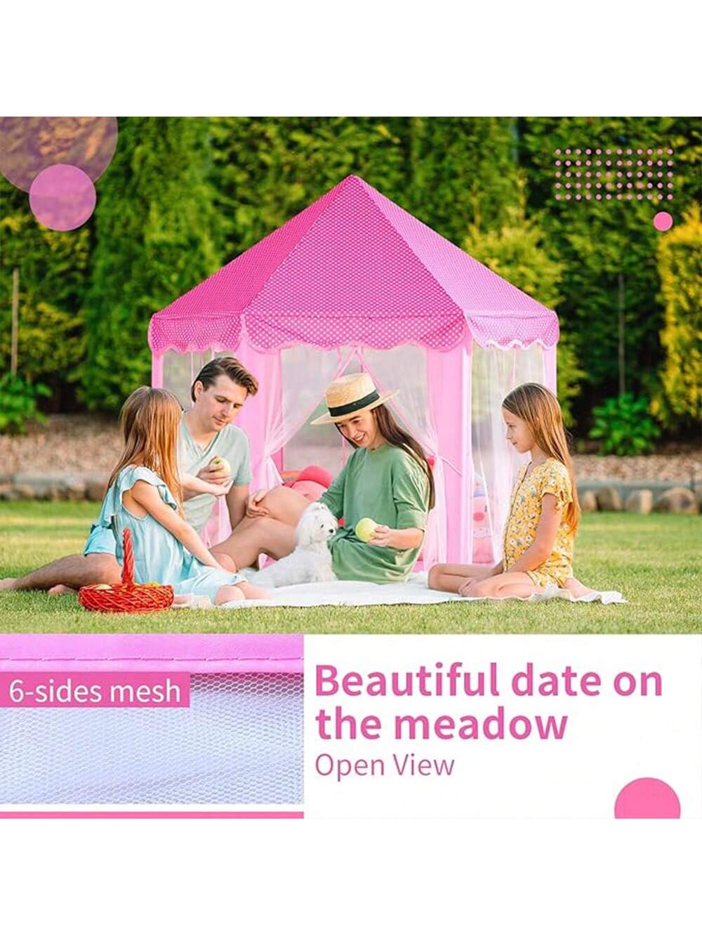 Christmas Decoration 1 PC Game House Tent, Indoor Princess Toy House, Christmas Gift, Castle Toys, Sleep Assistant, Foldable Tent, Outdoor Portable Tent,Toy Tent,Kids Play Tent