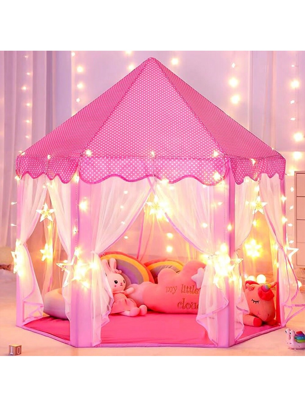 Christmas Decoration 1 PC Game House Tent, Indoor Princess Toy House, Christmas Gift, Castle Toys, Sleep Assistant, Foldable Tent, Outdoor Portable Tent,Toy Tent,Kids Play Tent