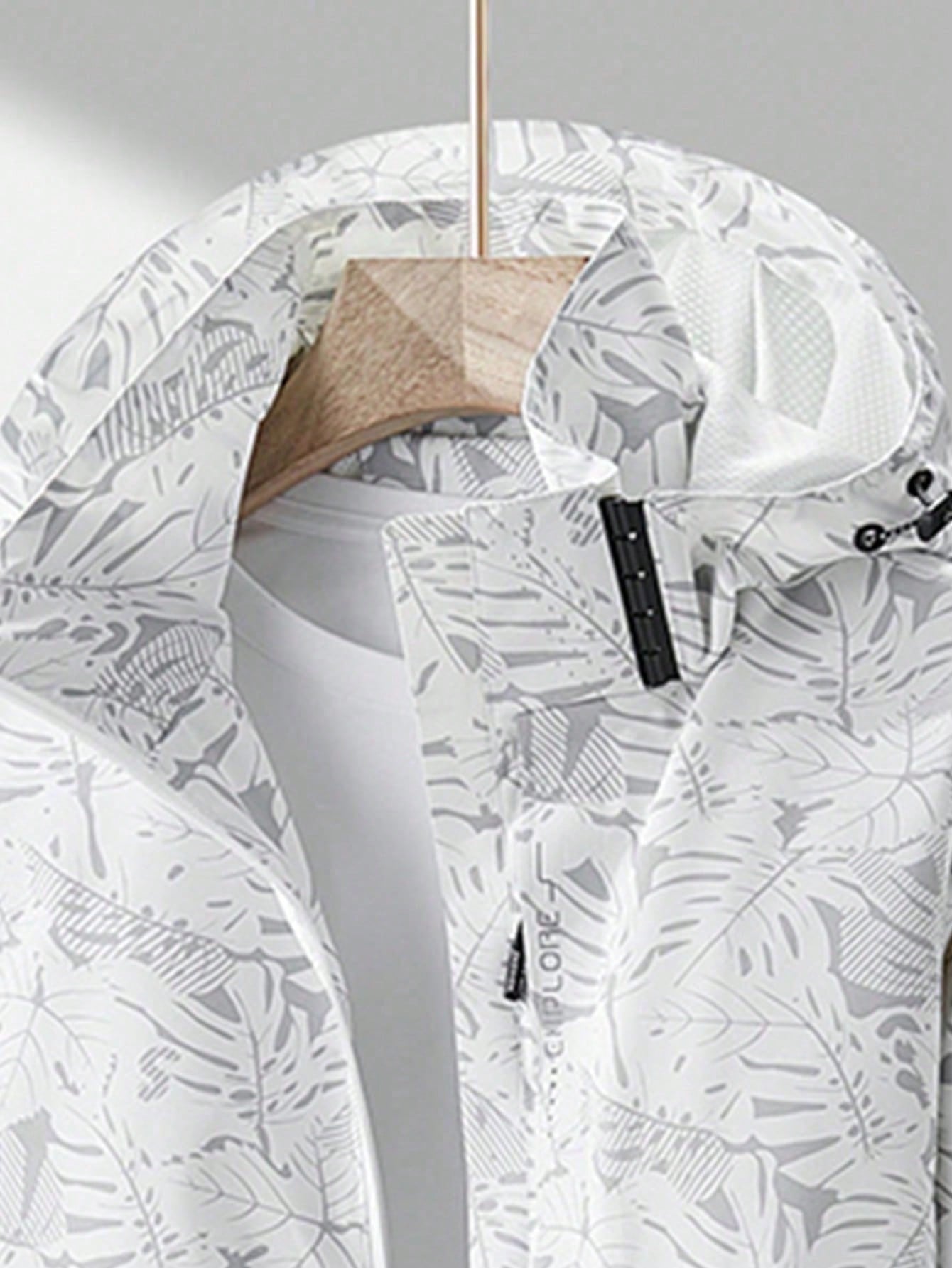 Women's Outdoor Tropical Plant Printed Long Sleeve Sport Jacket, Women's Outdoor Jacket Workout Jacket