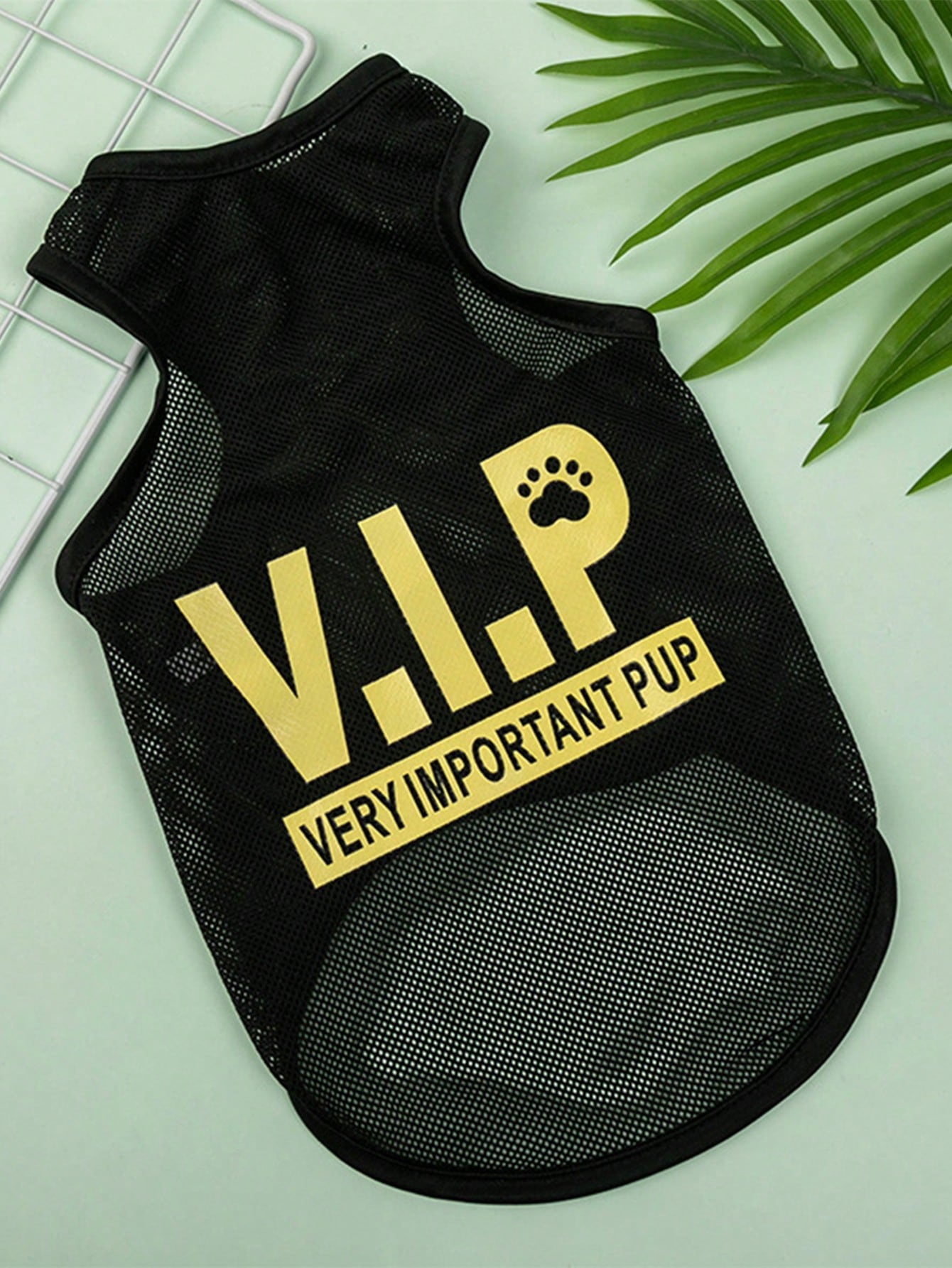 1pc Thin Mesh Pet Vest With Printed Pattern, Breathable And Shedding-Preventive For Cats And Dogs In Summer