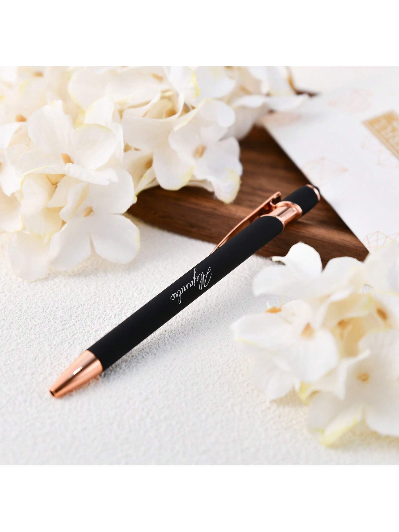 Personalized Gift Pen, Exquisite Custom Pen, Bridesmaid Gift, Friend Gift, Alumni Gift, Commemorative Gift, Rubber Soft Touch Ballpoint Pen, Luxury Soft Touch Rose Gold Pen