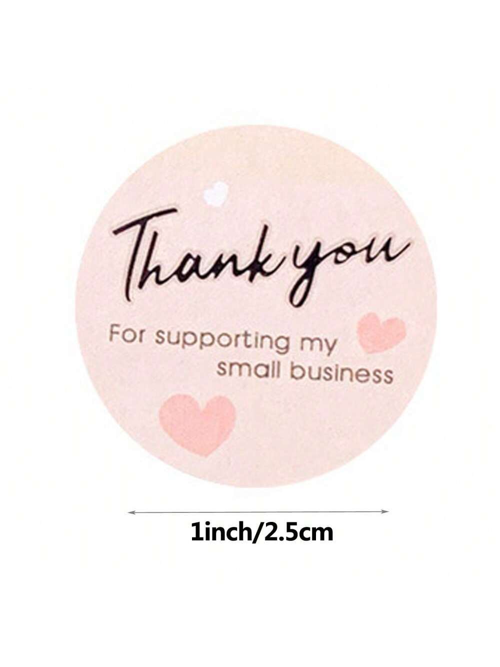 500pcs/Roll Round Thank You Stickers, Suitable For Baking, Envelopes, Business, Seals, Labels