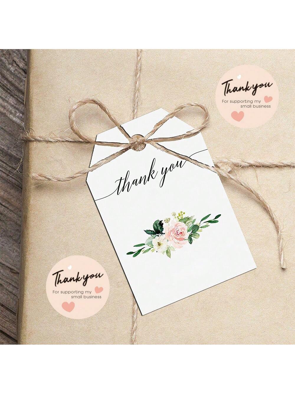 500pcs/Roll Round Thank You Stickers, Suitable For Baking, Envelopes, Business, Seals, Labels