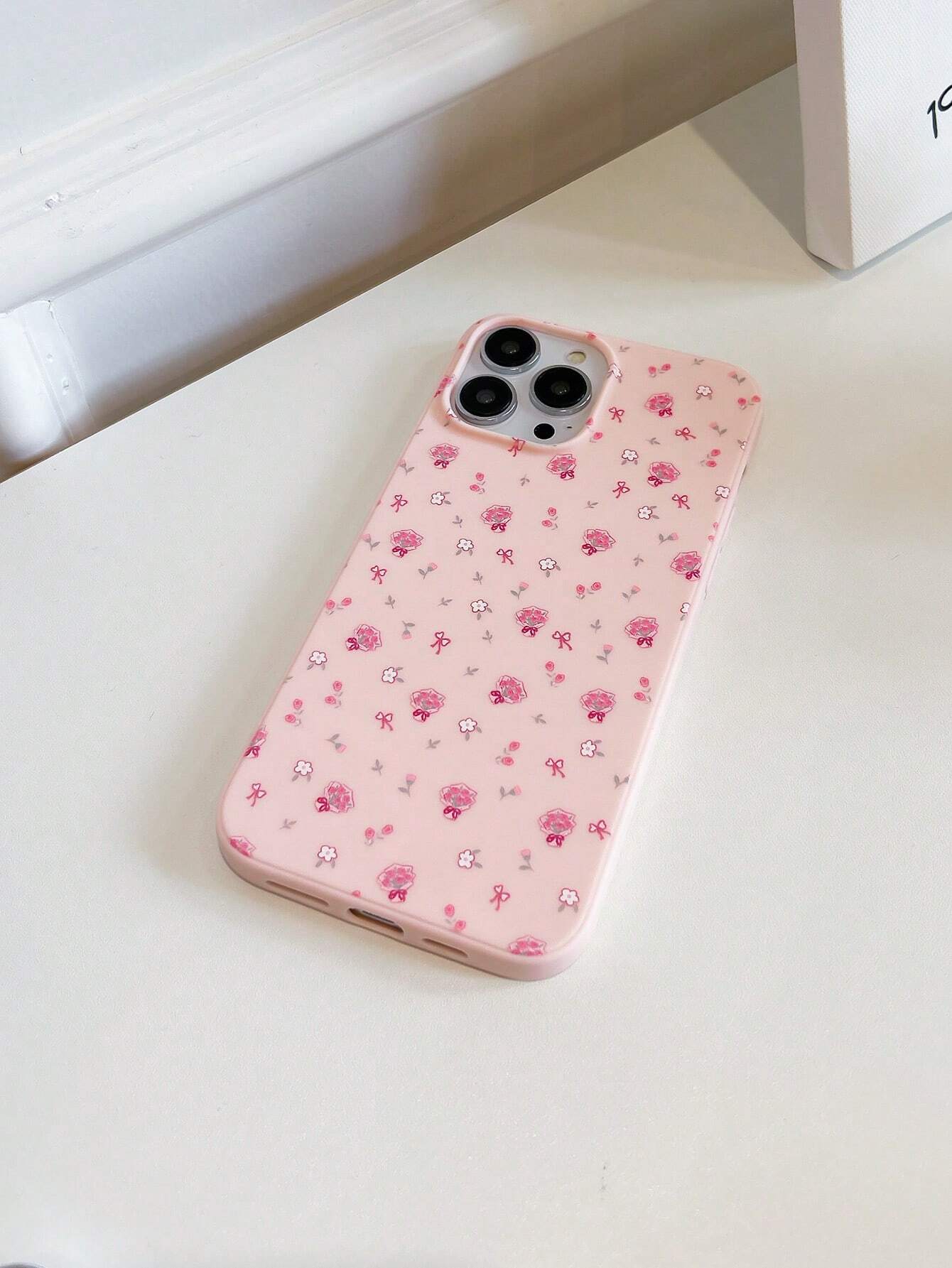 2pcs Pink Floral Design Protective Phone Case Compatible With Apple IPhone 14 Pro Max, IPhone 13, IPhone 12/12 Pro, IPhone 11, IPhone XS/XR