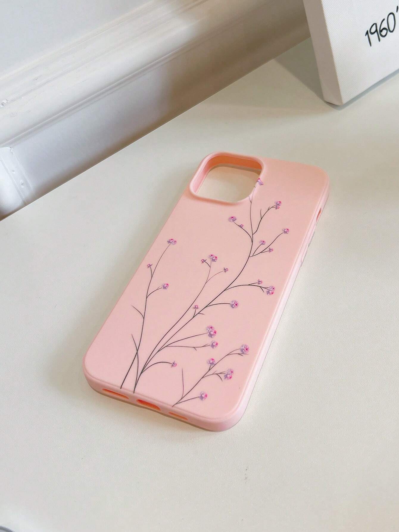 2pcs Pink Floral Design Protective Phone Case Compatible With Apple IPhone 14 Pro Max, IPhone 13, IPhone 12/12 Pro, IPhone 11, IPhone XS/XR