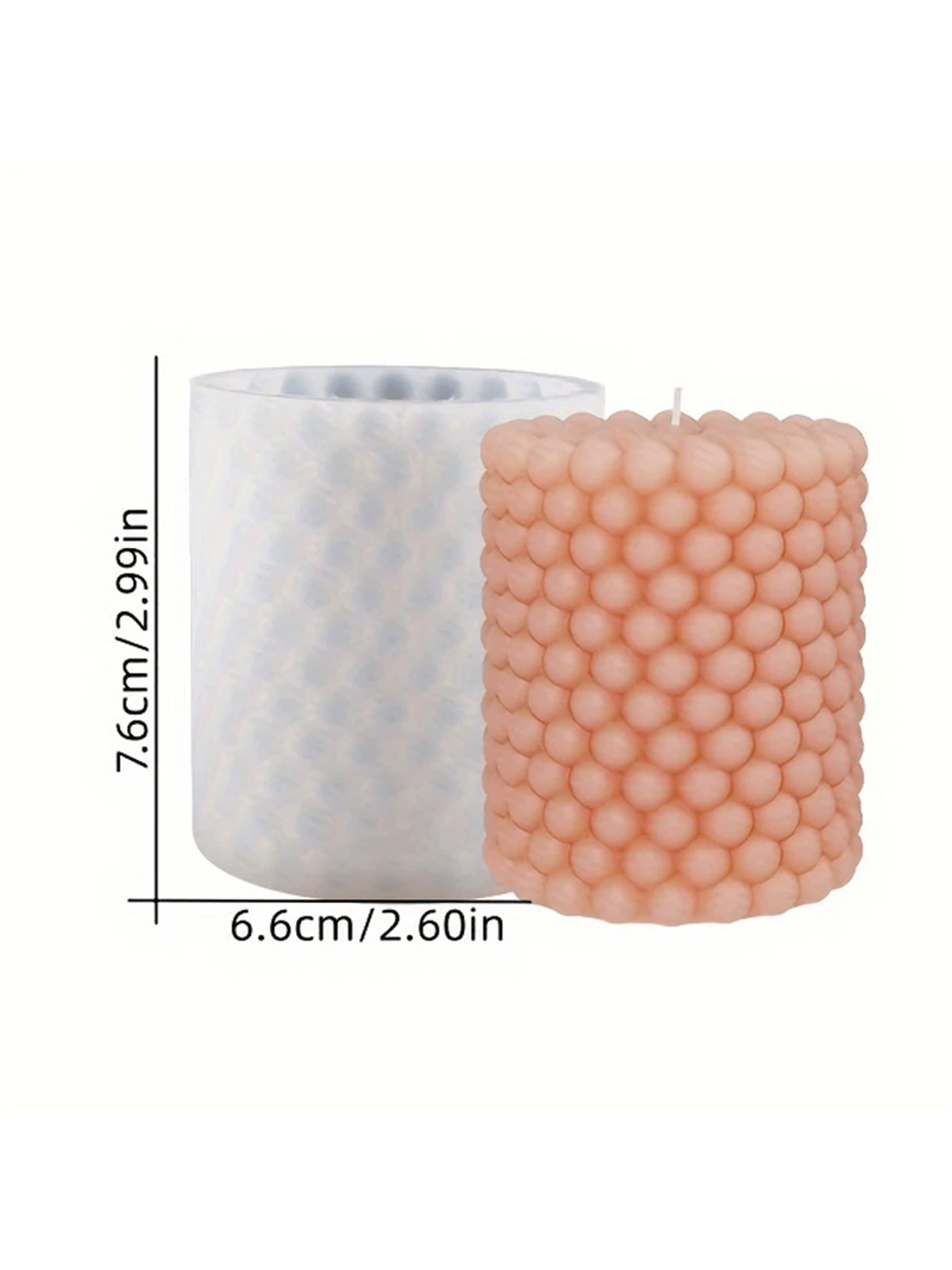 3D Silicone Candle Mold Cylindrical Bubble Round Ball Scented Aromatherapy Plaster Candle Mould DIY Cake Handmade Making Mold