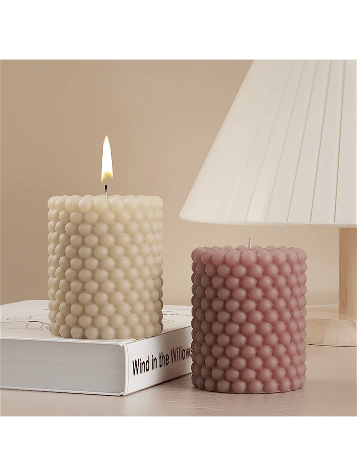 3D Silicone Candle Mold Cylindrical Bubble Round Ball Scented Aromatherapy Plaster Candle Mould DIY Cake Handmade Making Mold