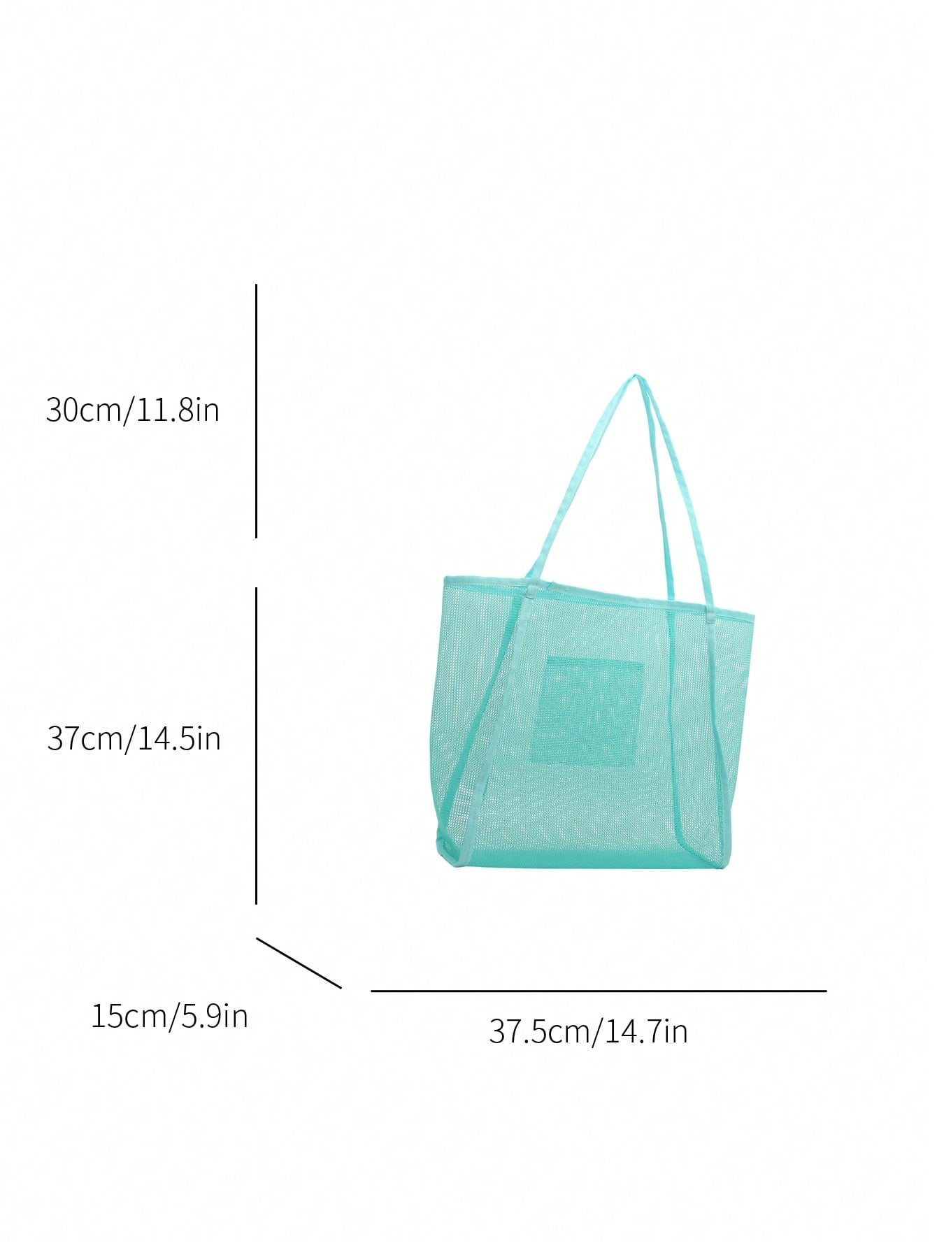 1pc Girl's Transparent Mesh Shoulder Bag, Fashionable Large Capacity Tote Bag For Daily Commute