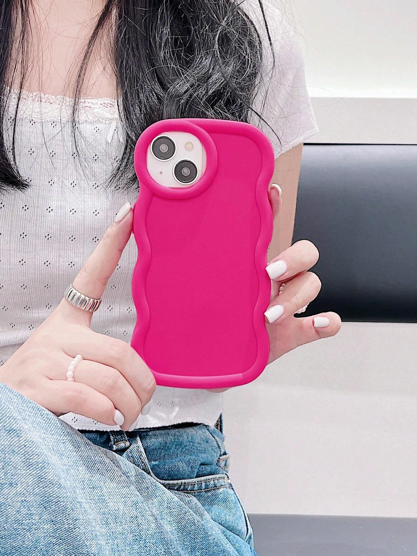 Basic Phone Cases Solid Color Phone Case, Simple Phone Case, Silicone Phone Case, Fashionable Phone Case, Black White Pink Phone Case Compatible With Iphone 16, IPhone 16 Pro Max, IPhone 16 Pro, IPhone 16 Plus, IPhone Samsung Galaxy