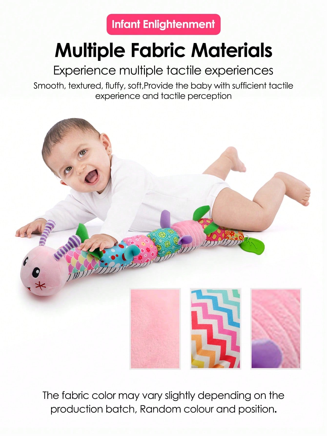 1pc Baby Rattle Musical Caterpillar Worm Soft Infant PlushToys Educational Interactive Sensory Toy For BabiesNewborn Toddler Gift