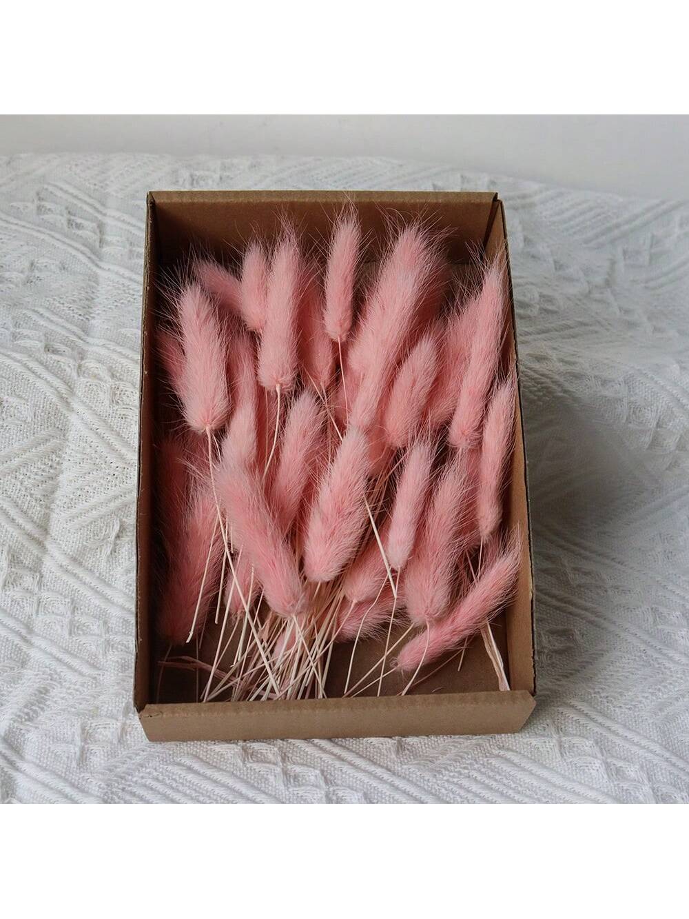 100pcs Diy Dried Flower Bag Natural Rose/Babybreath/Eucalyptus/Lover Grass /Lagurus/Bunny Tails Bulk Lavender Daisy Preserved Dried Flower Material Package Heads For Decoration