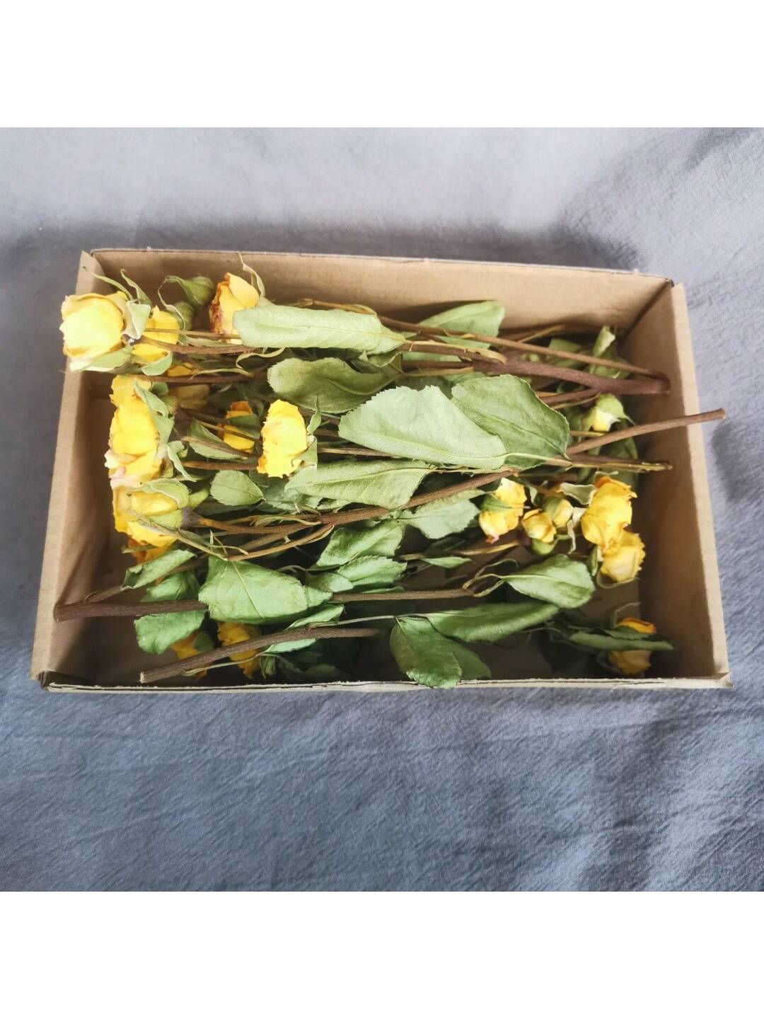 100pcs Diy Dried Flower Bag Natural Rose/Babybreath/Eucalyptus/Lover Grass /Lagurus/Bunny Tails Bulk Lavender Daisy Preserved Dried Flower Material Package Heads For Decoration