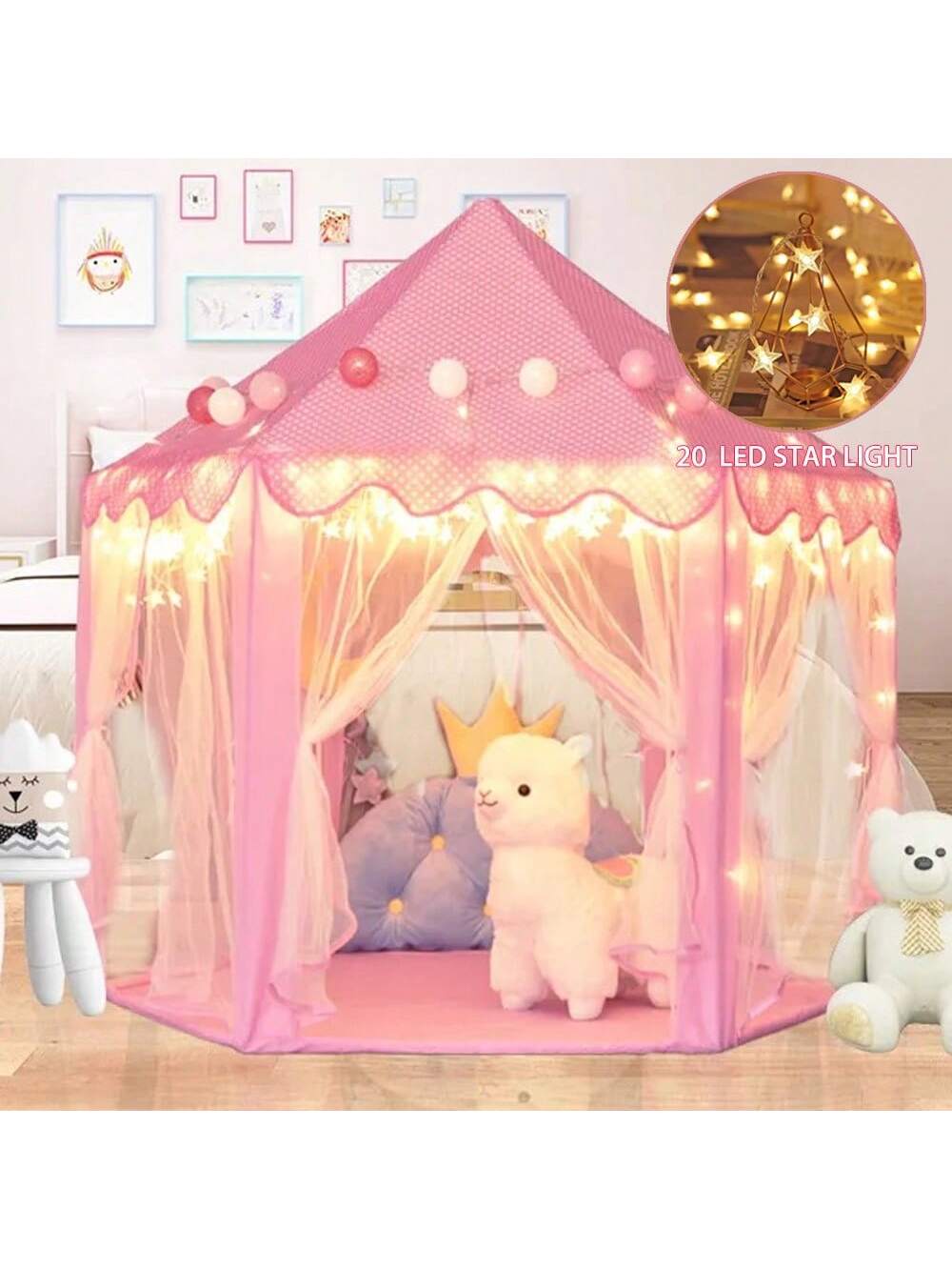 Christmas Decoration 1 PC Game House Tent, Indoor Princess Toy House, Christmas Gift, Castle Toys, Sleep Assistant, Foldable Tent, Outdoor Portable Tent,Toy Tent,Kids Play Tent