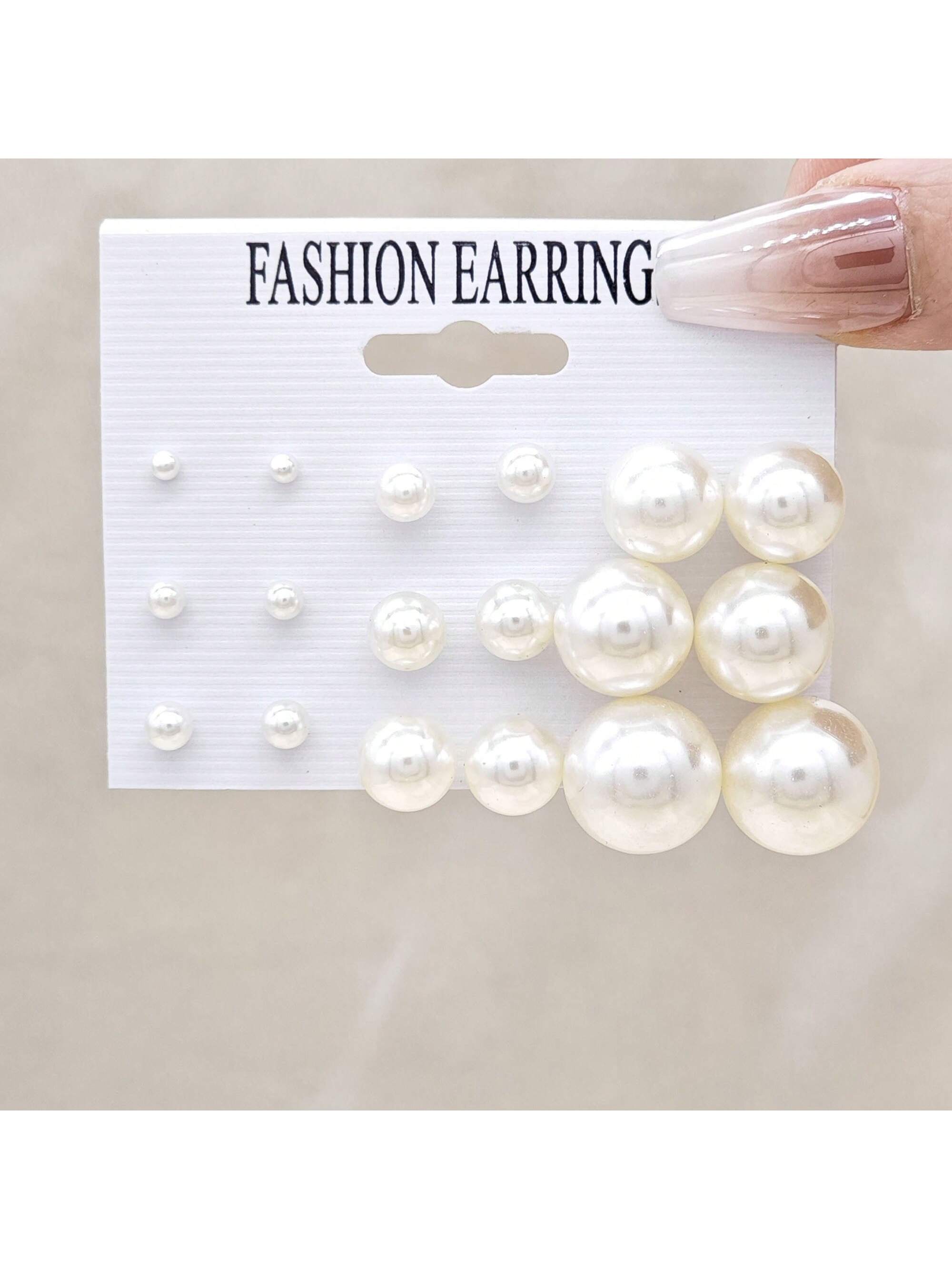 24pcs Cross-Border European And Korean Style Simple And Classic Pearl Earrings Set For Women