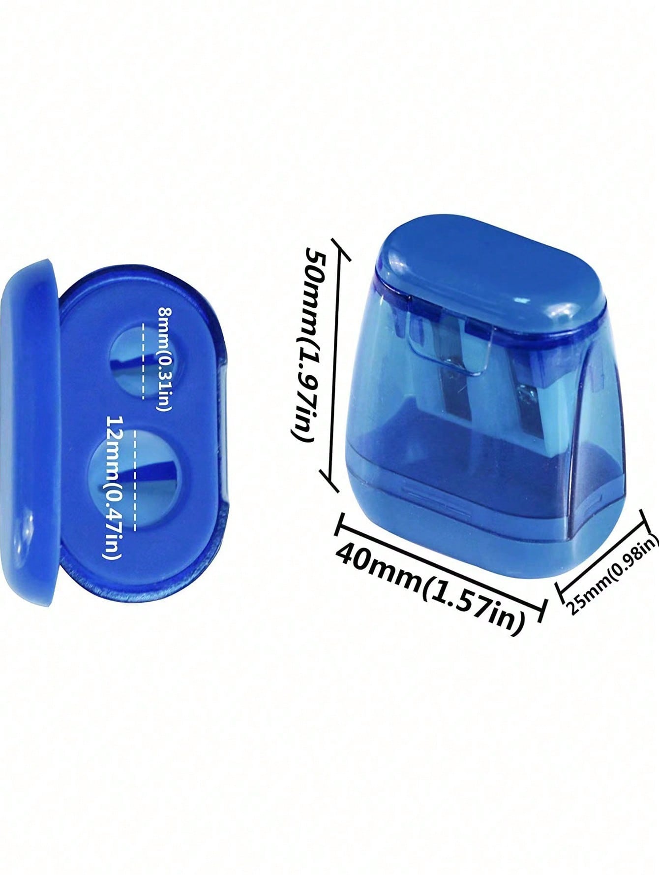 4PCS Manual Pencil Sharpeners - Double Hole Compact Handheld Design For Kids, Students, Classrooms & Home Offices(Random Color)