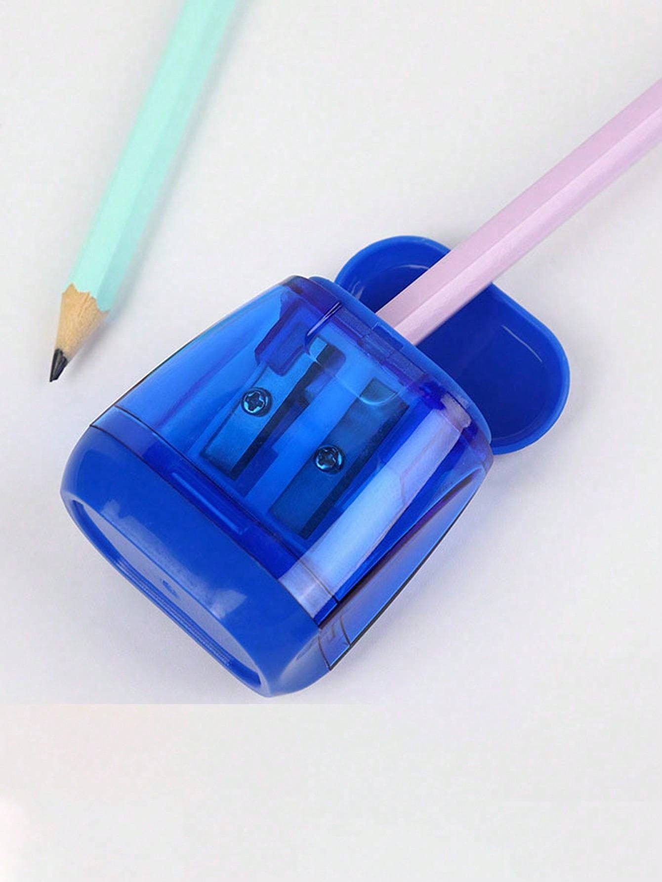 4PCS Manual Pencil Sharpeners - Double Hole Compact Handheld Design For Kids, Students, Classrooms & Home Offices(Random Color)