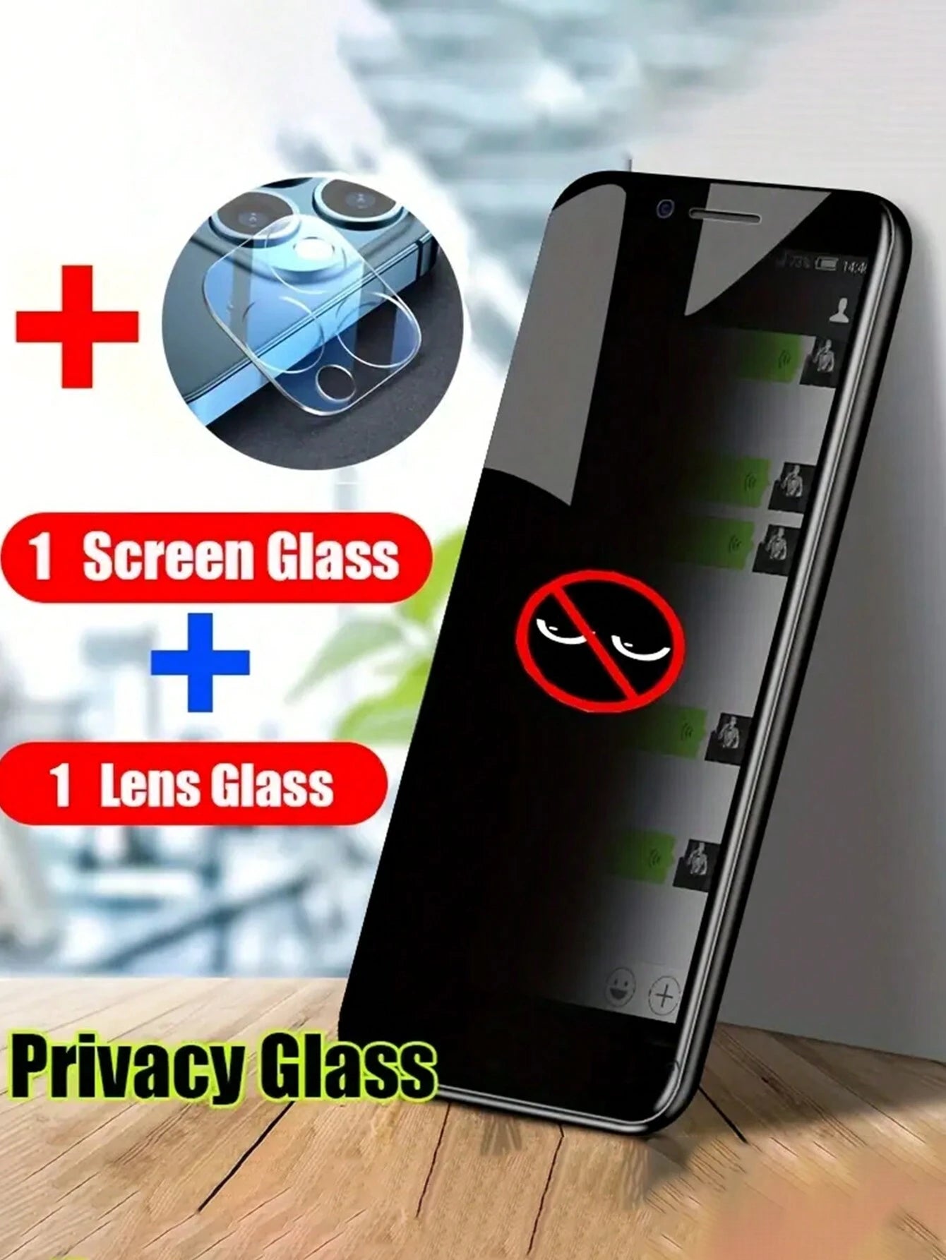 2 In 1 [Privacy Glass + Lens Glass Film] Full Cover Privacy Protection Screen Protector Tempered Glass Protector Compatible With Apple IPhone 14/ 14 Pro / 14 Pro Max / 14 Plus 16promax 12 13 14 PRO MAX ProMax / 13Pro 14Pro 12Pro Double Layer 3D Clear Came