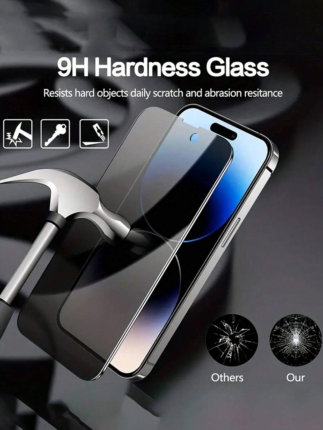 2 In 1 [Privacy Glass + Lens Glass Film] Full Cover Privacy Protection Screen Protector Tempered Glass Protector Compatible With Apple IPhone 14/ 14 Pro / 14 Pro Max / 14 Plus 16promax 12 13 14 PRO MAX ProMax / 13Pro 14Pro 12Pro Double Layer 3D Clear Came