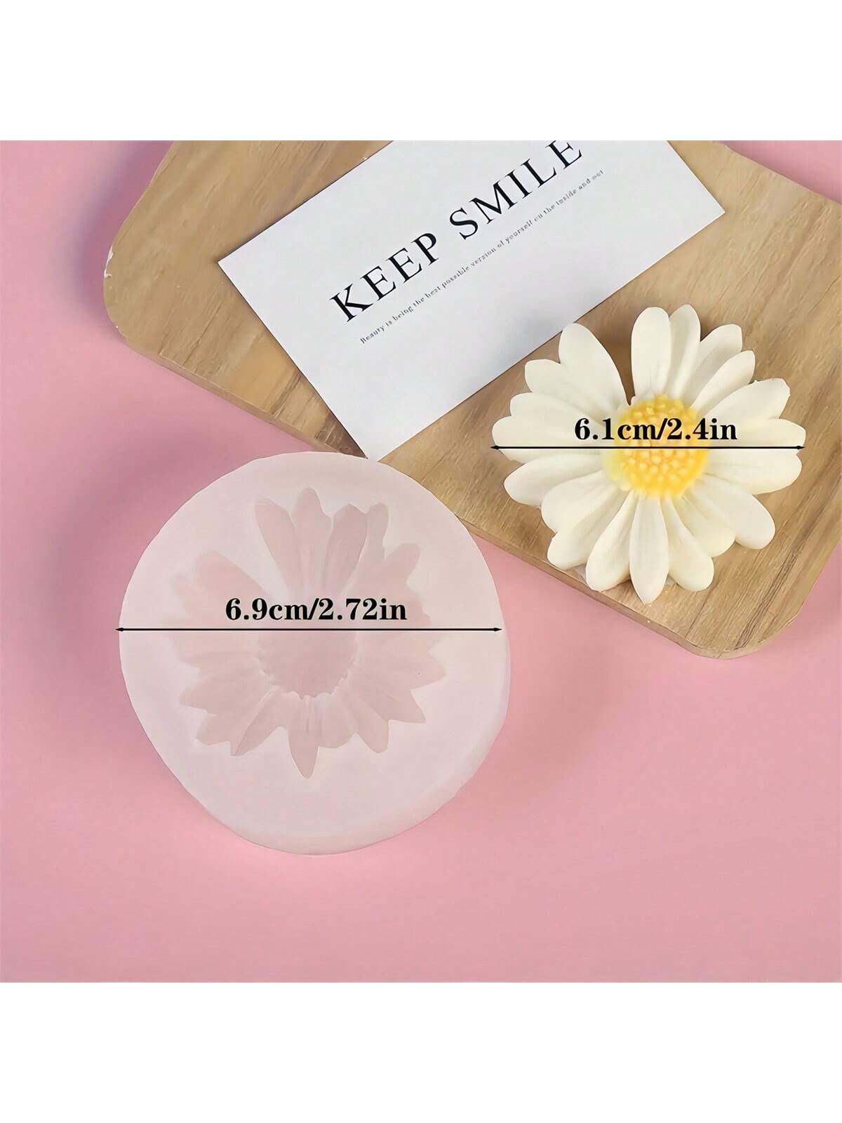 1pc Large Daisy Shaped Silicone Mold, DIY Candle Making, Wax Melts, Plaster Craft Decor