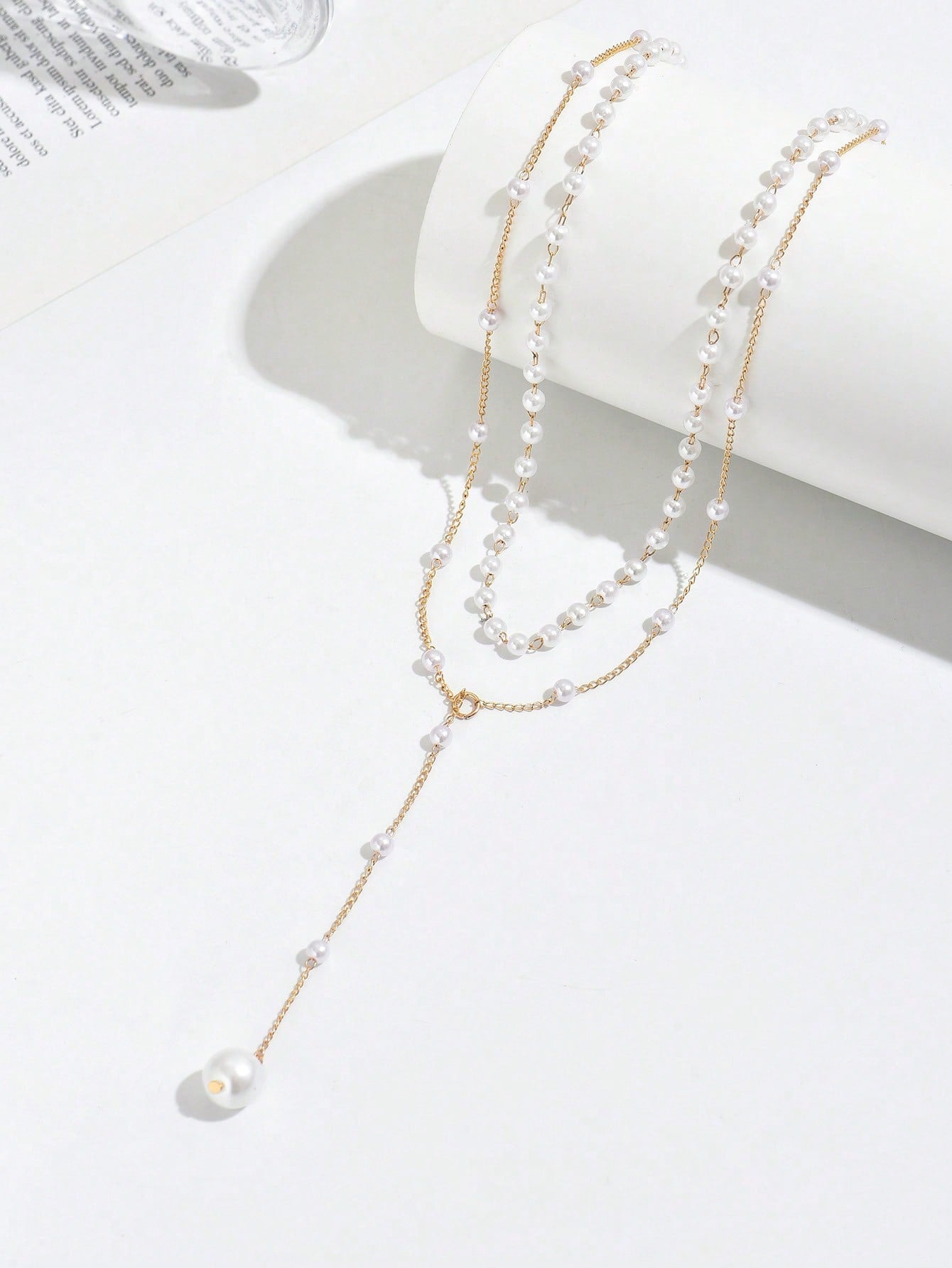 1 Fashionable And Elegant Y-Shaped Design Multi-Layered Necklace Suitable For Women's Daily Wear