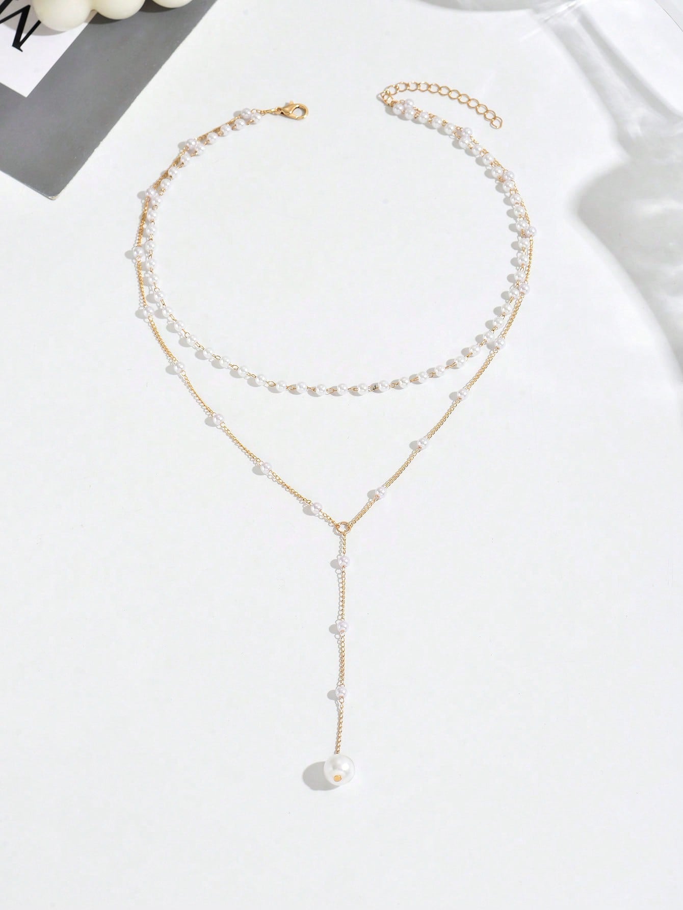 1 Fashionable And Elegant Y-Shaped Design Multi-Layered Necklace Suitable For Women's Daily Wear