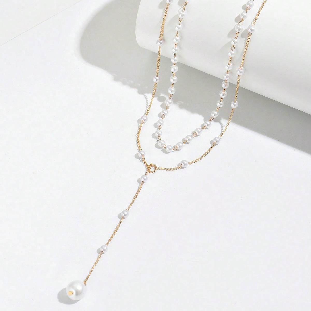 1 Fashionable And Elegant Y-Shaped Design Multi-Layered Necklace Suitable For Women's Daily Wear