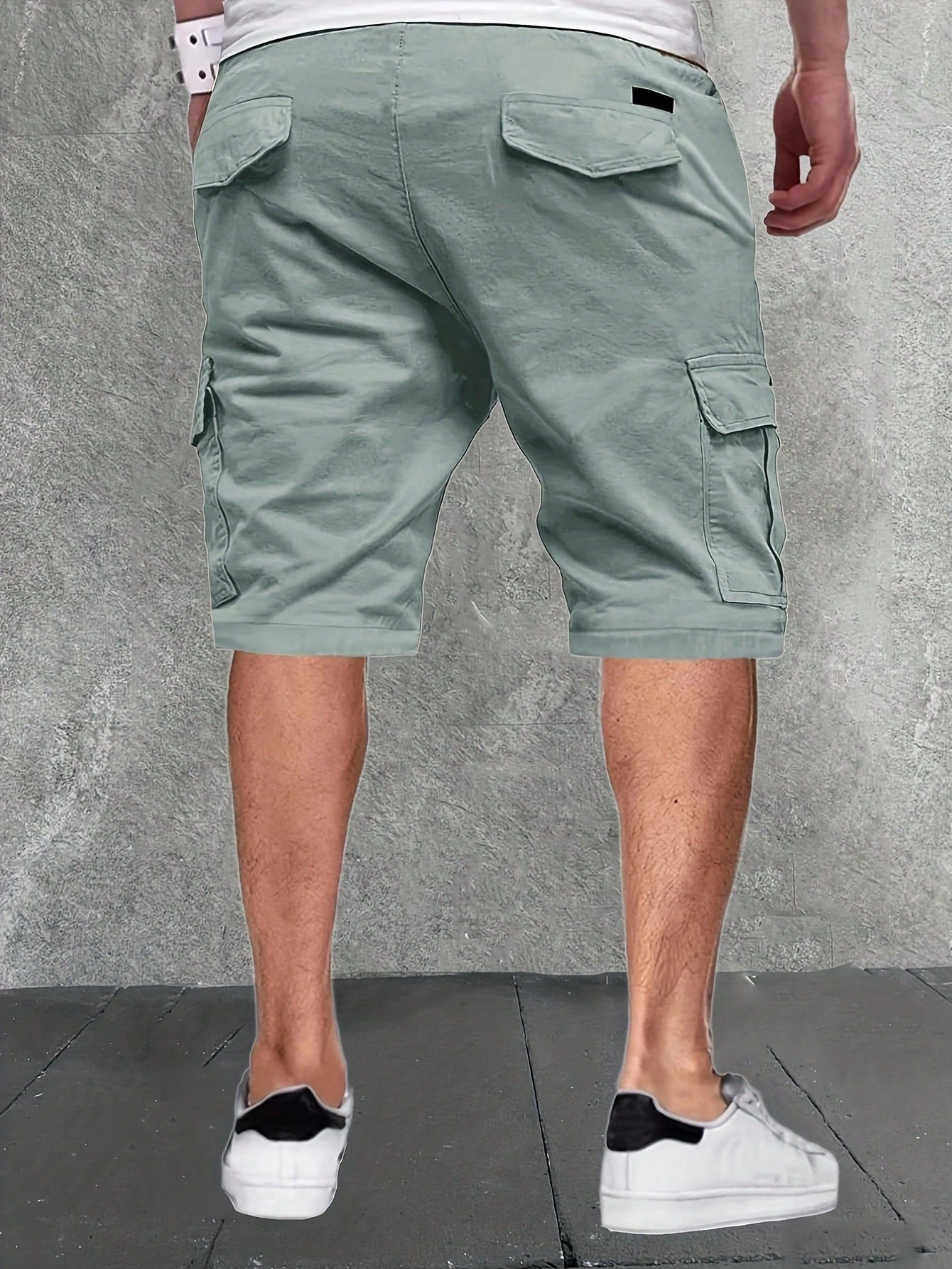 Cargo Shorts Classic Design, Men's Casual Multi-Pocket Drawstring Waist Cargo Shorts, Suitable For Outdoor Wear In Summer