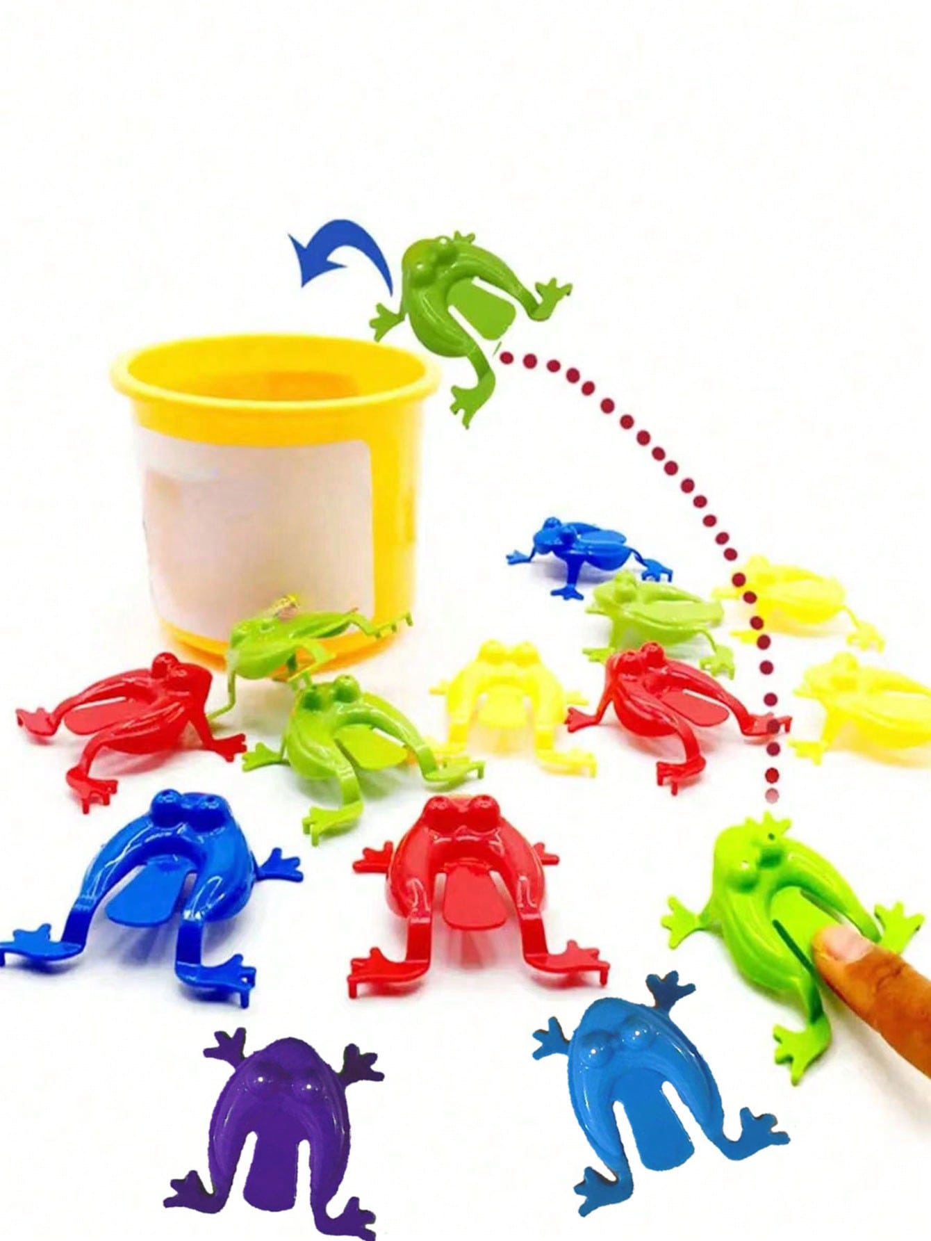 20pcs Random Color Mini Jumping Jump Frog Stress Relieving Toy,Christmas