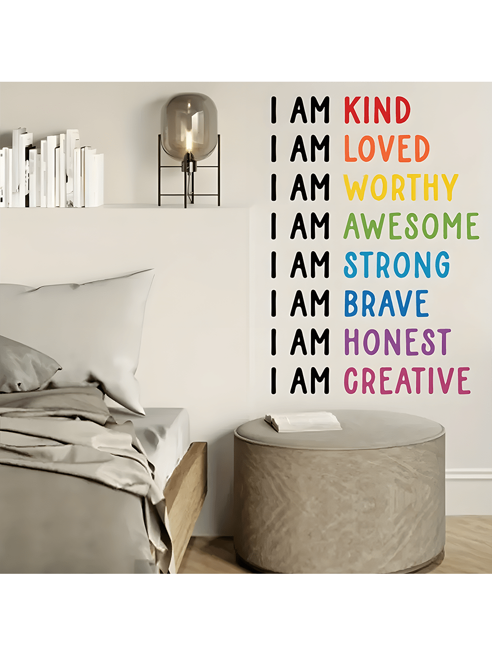 1set Inspirational Quotes Wall Sticker, Be Kind, Motivational Self-Adhesive Wall Stickers, Bedroom Entryway Living Room Porch Home Decoration Wall Stickers, Removable Stickers, Wall Decor Decals