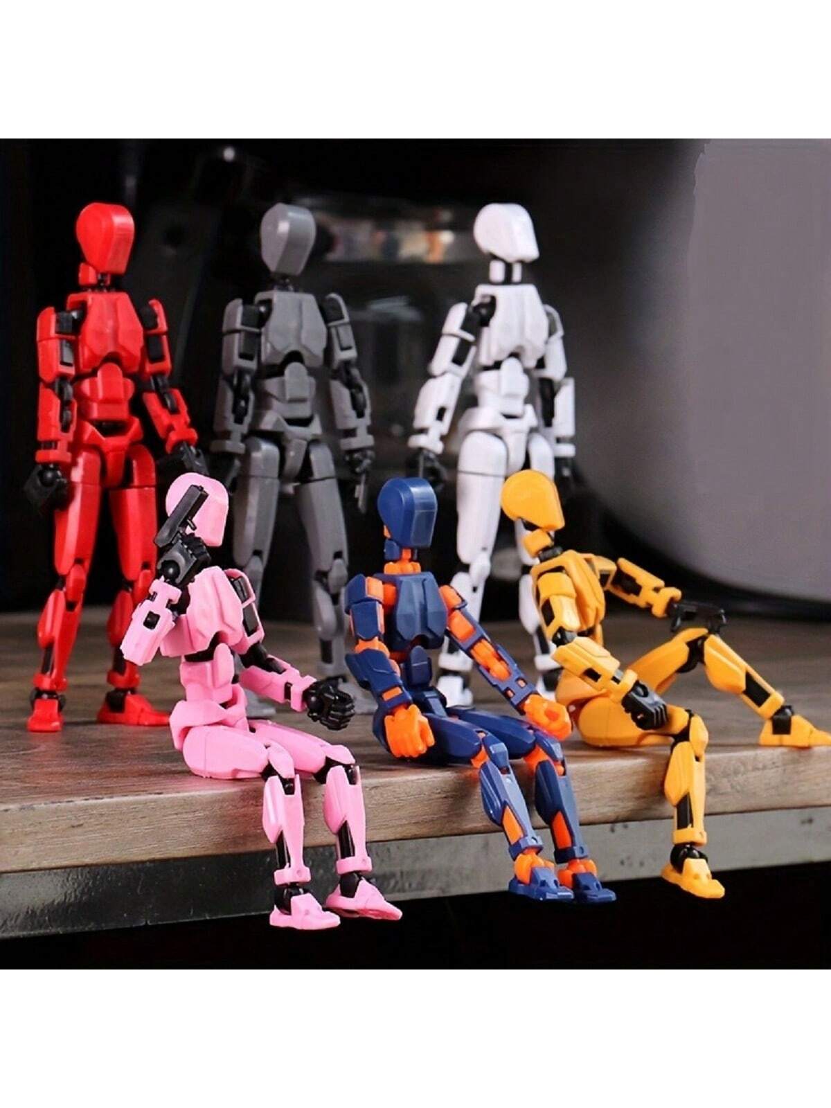 1pc, Titan 13 Action Figure -3D Printed,Multi-Jointed, Movable, Articulated Robot Dummy - High-Quality Plastic Material,Lucky 13 Collectible Figuredeadpool Suit,Brawl Stars Toys,Goku