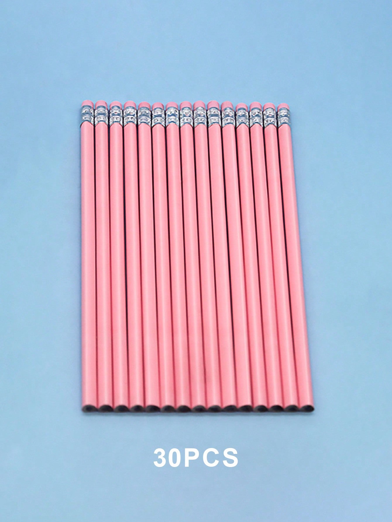 12/30pcs Macaron Color Pencil Triangular Rod Glossy Basswood With Eraser Head Sketch Brush Study Stationery Hb Pencil