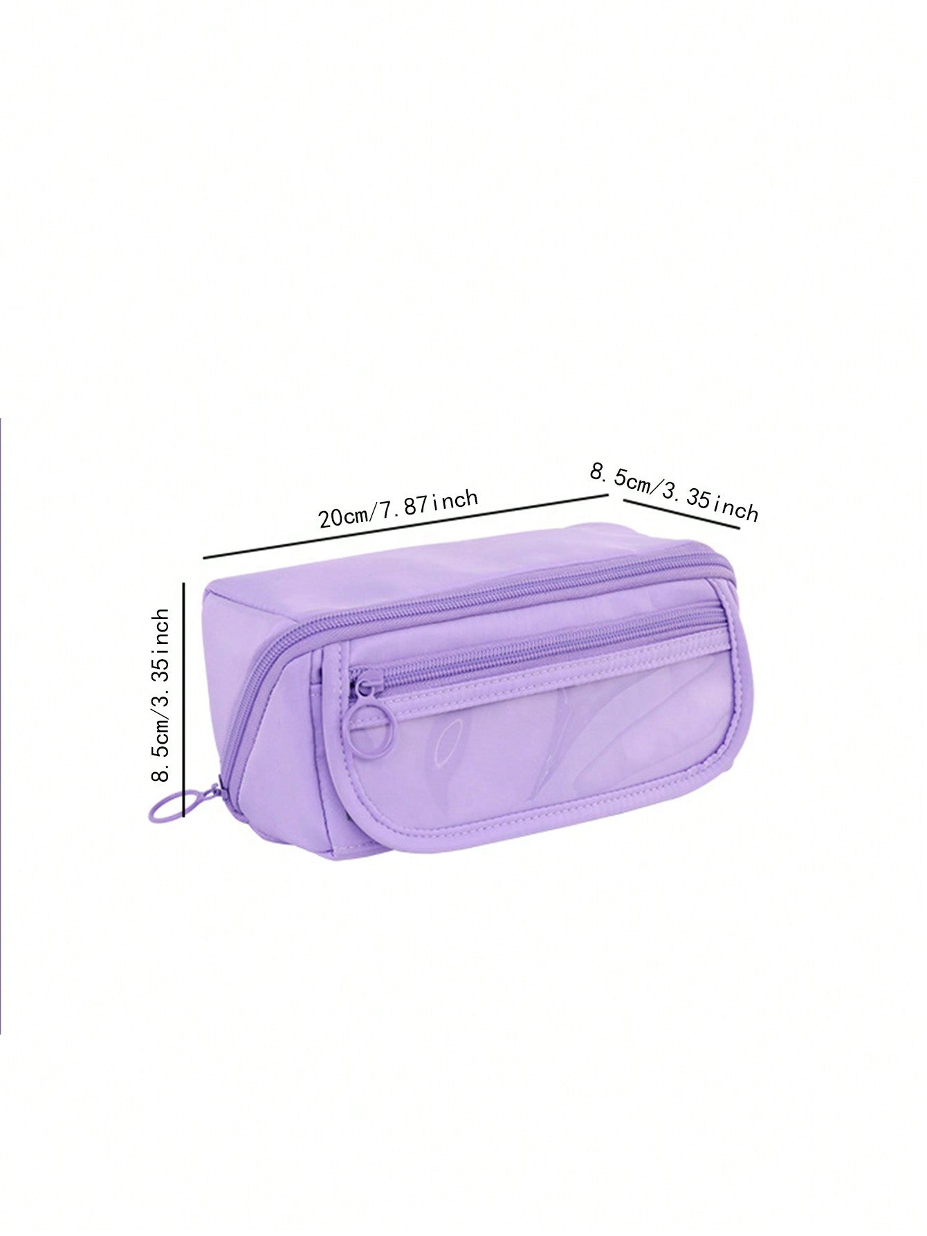 1pc New Large Capacity Upgrade Window Prism Flap Student Stationery Storage Box, Can Be Used To Store Pen Class Ruler Hand Tent Tape, Campus Series Back-To-School Exam Special Canvas Pen Bag, Multi-Functional Dormitory Desktop Makeup Oh Desktop Accessori