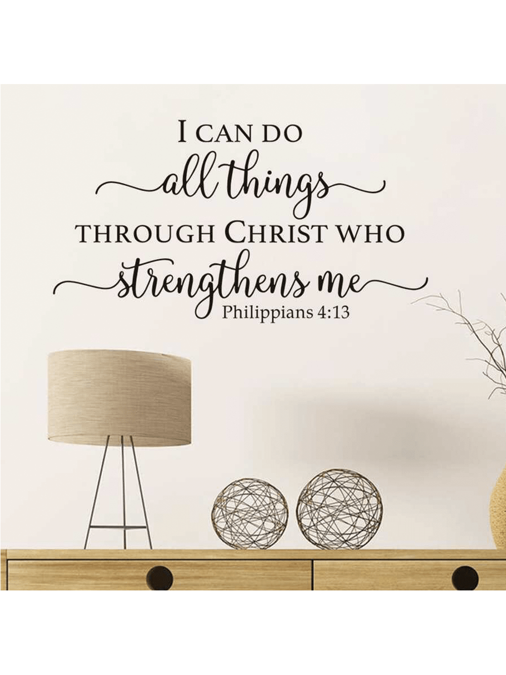 1pc Bible Werse Stickers,Inspirational Wall Stickers,Wall Art Decor,Waterproof  Decal Stickers,For Home Decoration,Living Room Decor,Living Room