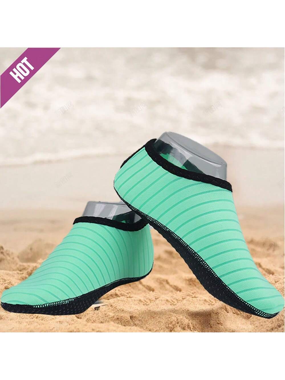 1 Pair Unisex Quick-Dry Water Shoes, Barefoot Aqua Socks For Beach, Swim, Yoga, Exercise