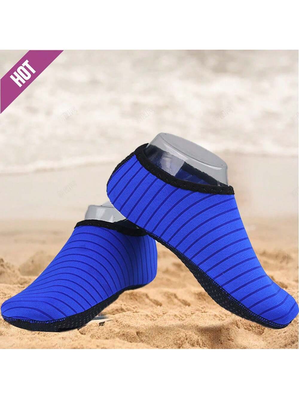 1 Pair Unisex Quick-Dry Water Shoes, Barefoot Aqua Socks For Beach, Swim, Yoga, Exercise