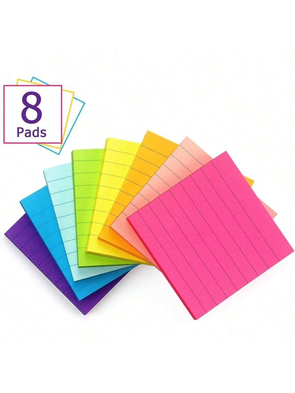 1 Set Of 100 Sheets Sticky Notes - Bright 4-Color Combination, Easy To Use, Efficient For Taking Notes And Organizing - Ideal Choice For Students, Office And Home