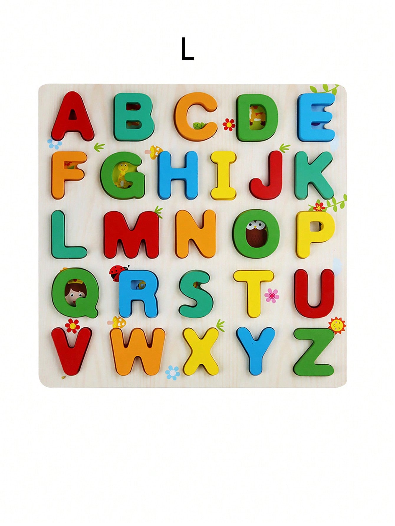 1pc Wooden Alphabet Puzzle For Early Education - Develops Cognitive Skills And Hand-Eye Coordination School Supplies