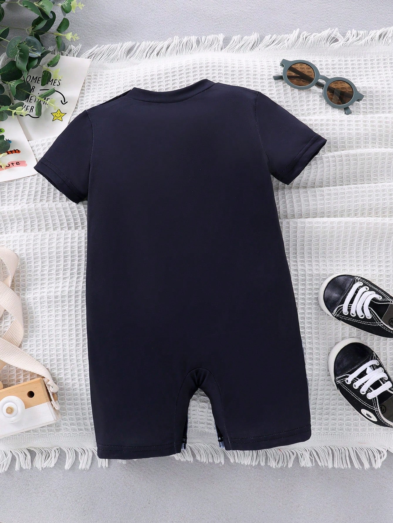 Baby Boy Summer Printed Short Sleeve Romper