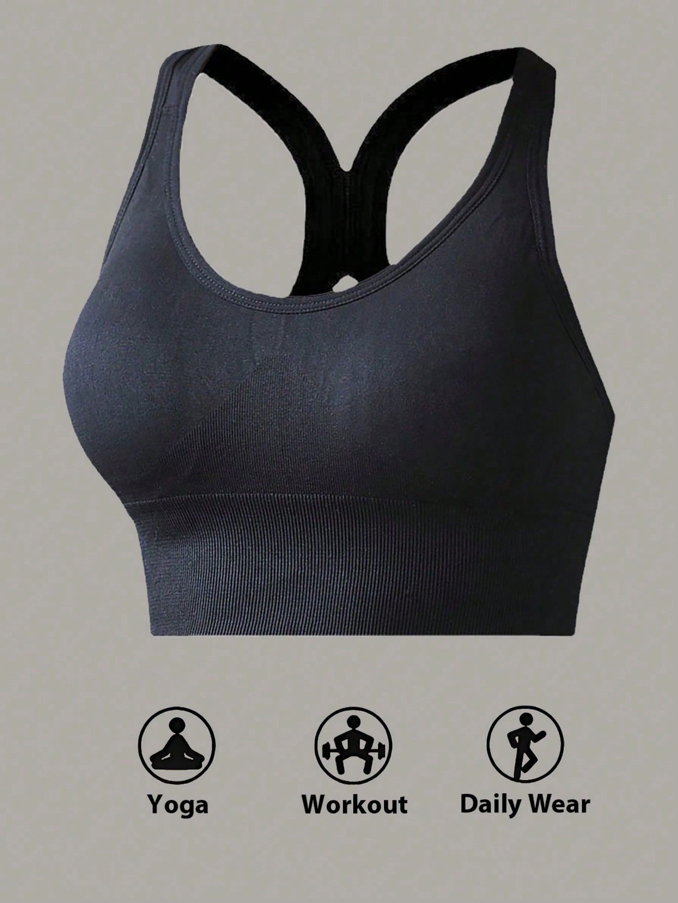 Yoga Basic Sports Bra High Support Workout Tops Tank Top Gym Lingerie Sexy Push Up Bra Brasier Sport Crop Top Women Bralette