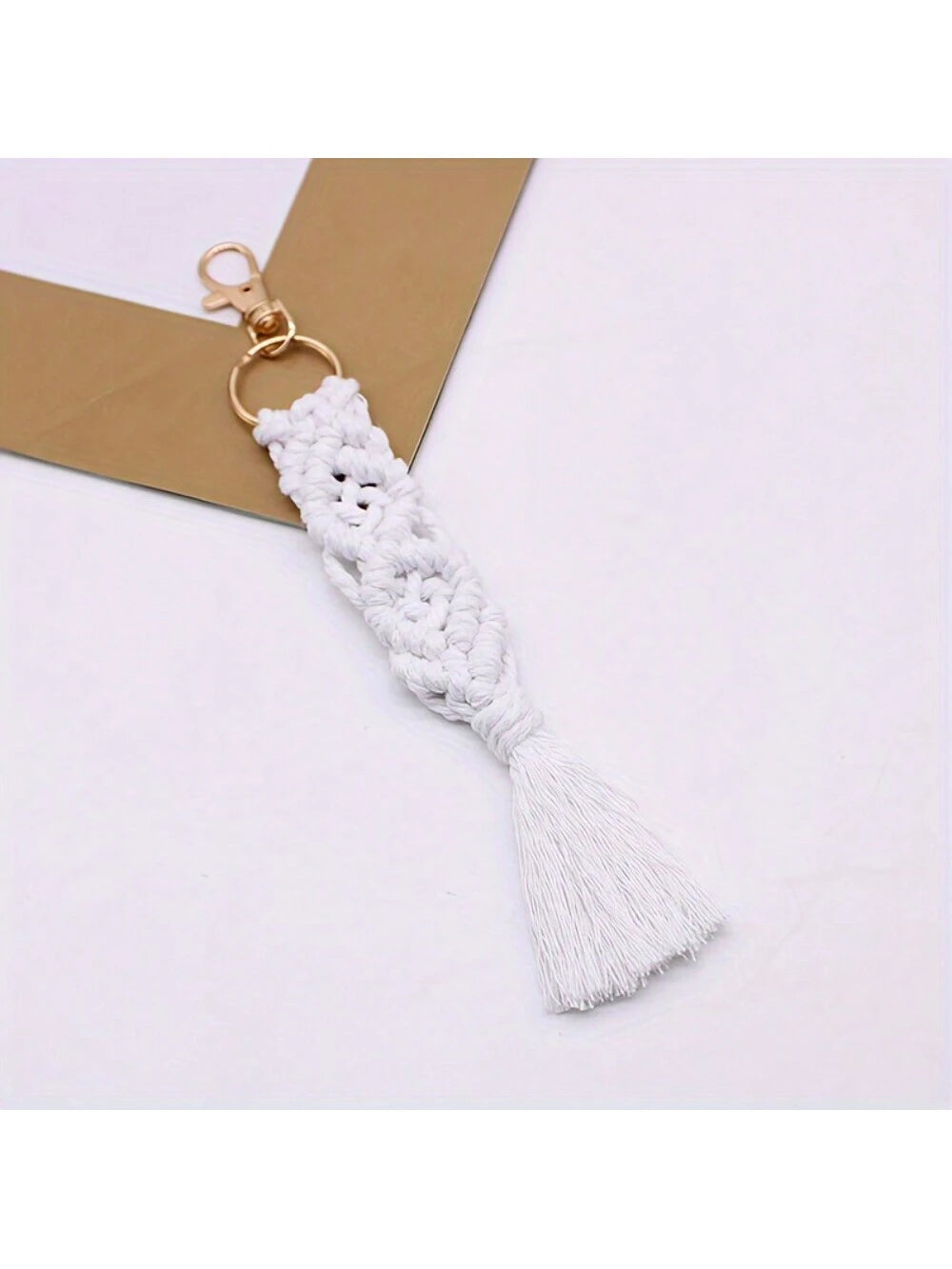 1/2/3pcs Keychain, Bag Pendant, Rope, Hand Woven Tassel, Keychain, Car Key Pendant, Bag Decoration, Construction, Non-Slip Bottom, Comfortable Padding, Water-Resistant Surface, Easy To Clean, Lightweight Design, Portable For Travel Use