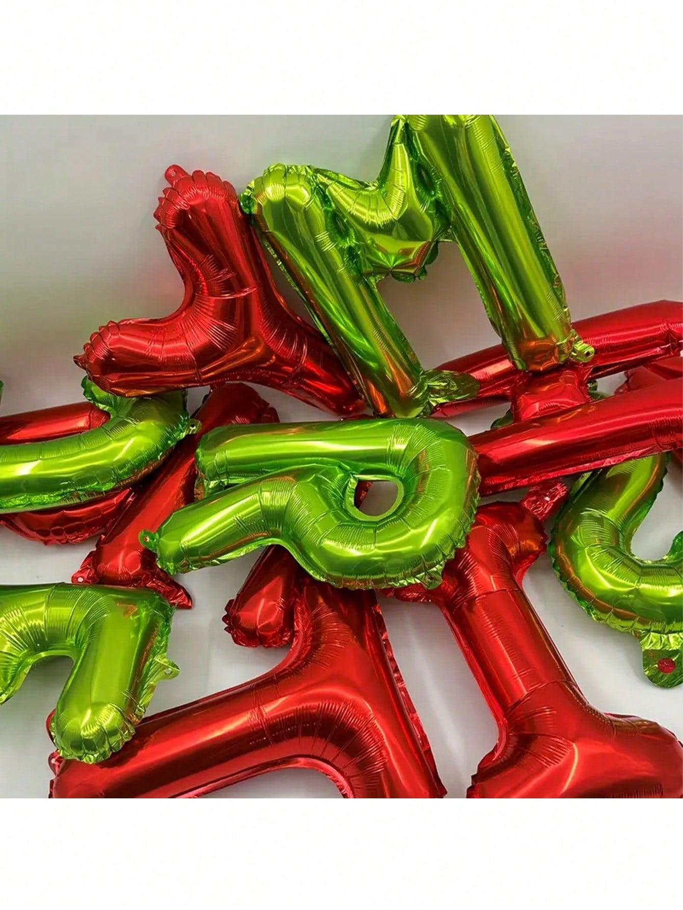 14pcs/Set, 16 Inch Letter Balloon Christmas Alphabet Banner Kit, Foil Christmas Balloons Christmas Party Decorations Indoor Balloon,Christmas