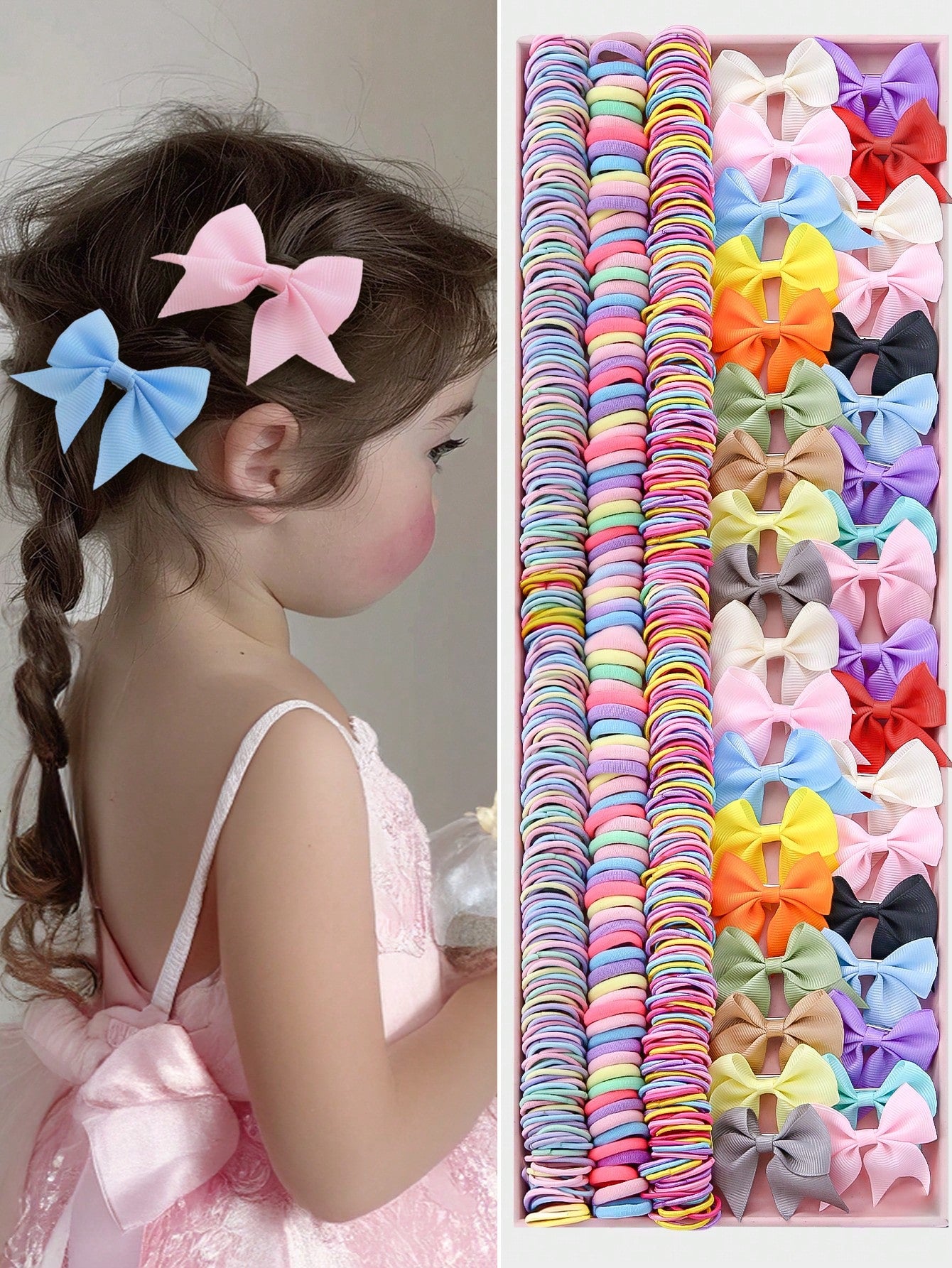 260pcs/Set Baby Girl Princess Hair Accessories Combo - Hair Ties, Hairclips, Barrettes, Hair Bands, For Daily Wear & Gift