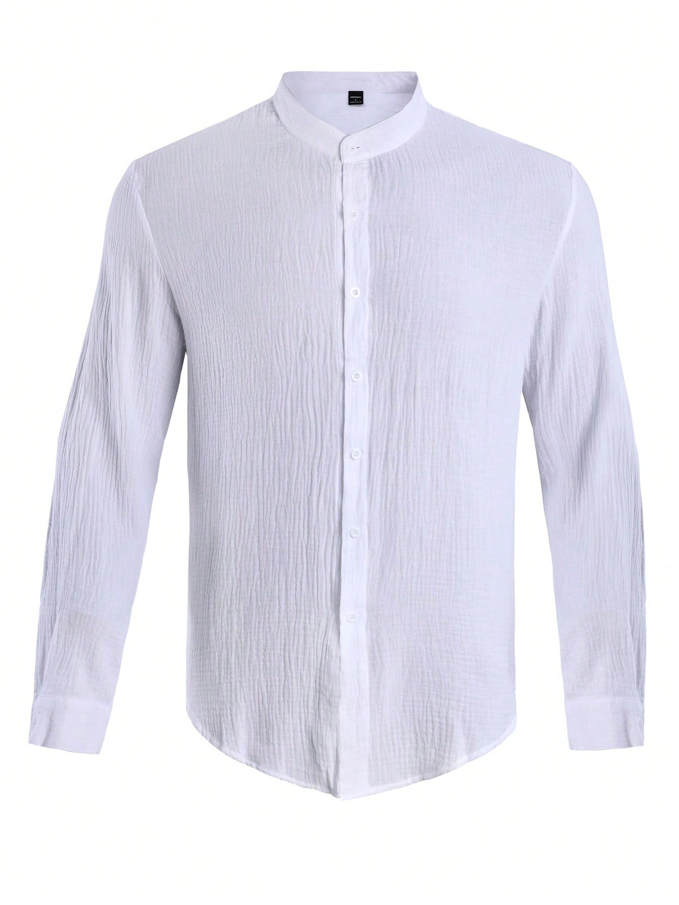 Men's Solid Color Simple Casual Long Sleeve Shirt