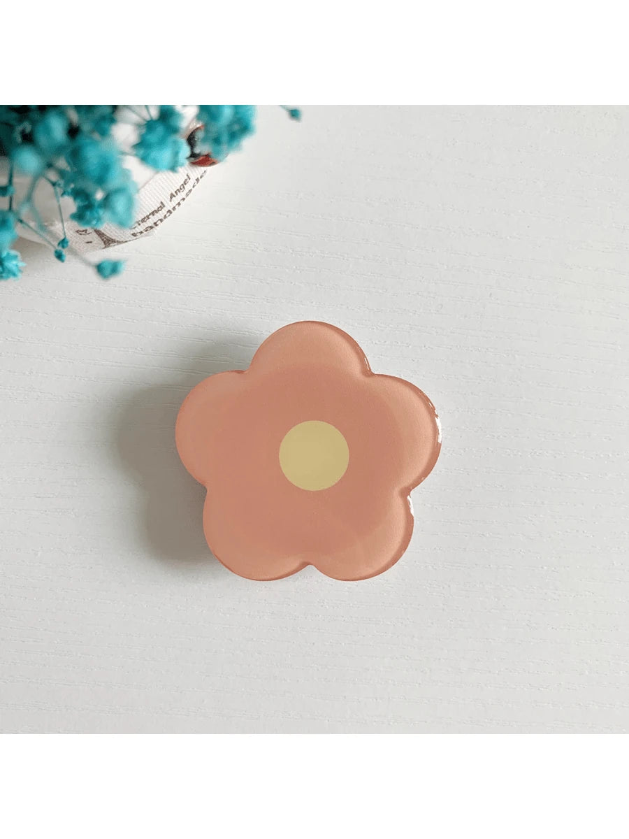 1pc Self-Adhesive Retractable Multicolor Flower Phone Holder