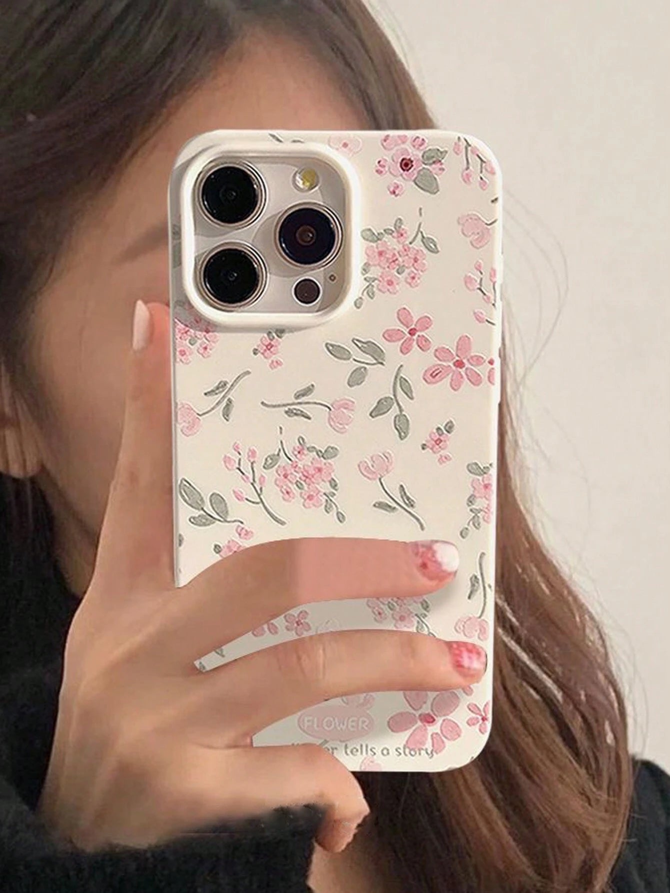 Summer 1pc White Tender Artistic Flowers Design Full Cover Soft Phone Case Comptible With Apple Iphone