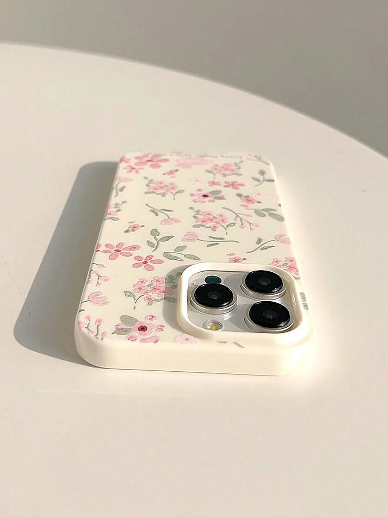 Summer 1pc White Tender Artistic Flowers Design Full Cover Soft Phone Case Comptible With Apple Iphone