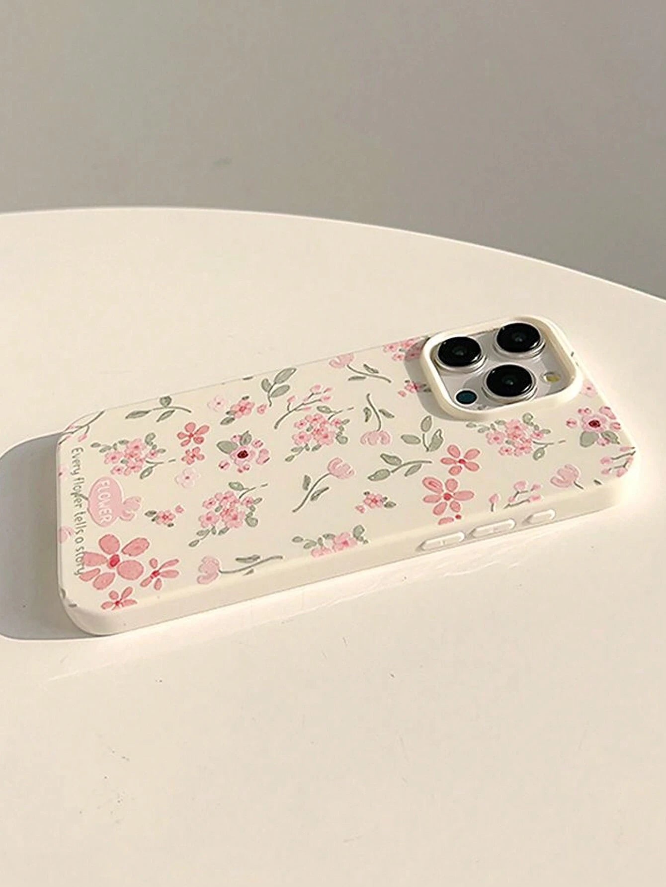 Summer 1pc White Tender Artistic Flowers Design Full Cover Soft Phone Case Comptible With Apple Iphone